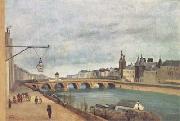Jean Baptiste Camille  Corot Le Pont-au-Change et le Palais de Justice (mk11) USA oil painting reproduction
